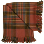 Highland Tartan Tweed Merino Wool Throw - Antique Royal