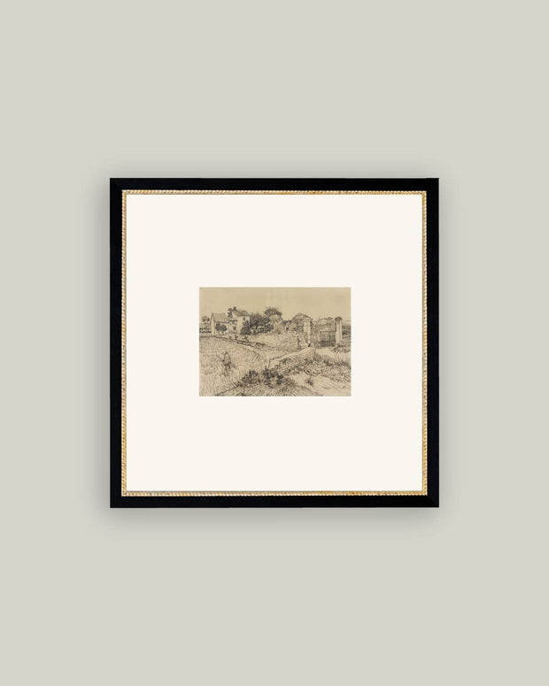 Tuscan Village Framed Antique Art