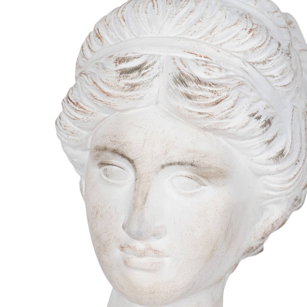 White Distressed Venus Bust Sculpture