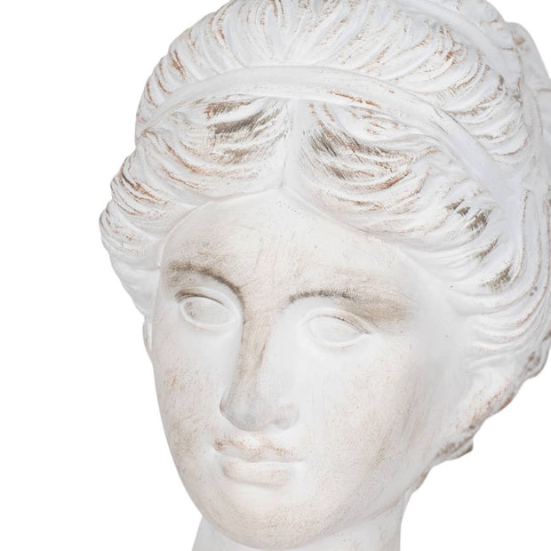 White Distressed Venus Bust Sculpture