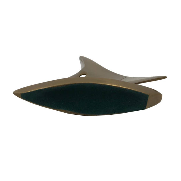 5-1/4" Antiqued Solid Brass Sail Boat Paperweight Desk Decor