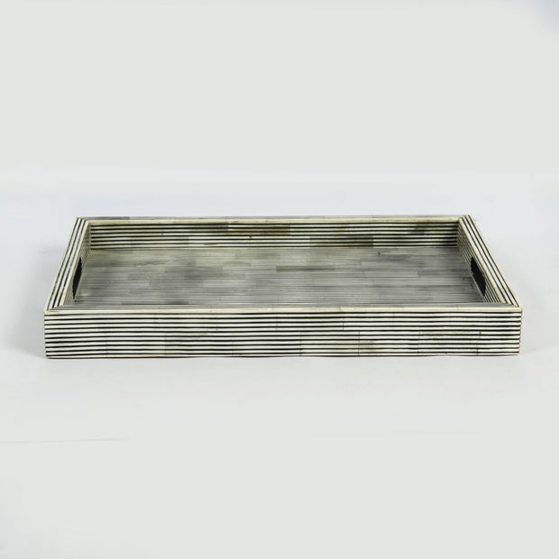 Pinstripe Bone Inlaid Decorative Trays
