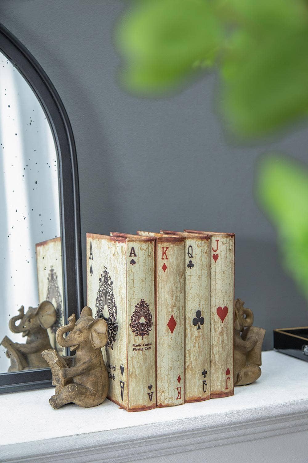 Elephant Bookend in Antique Brown