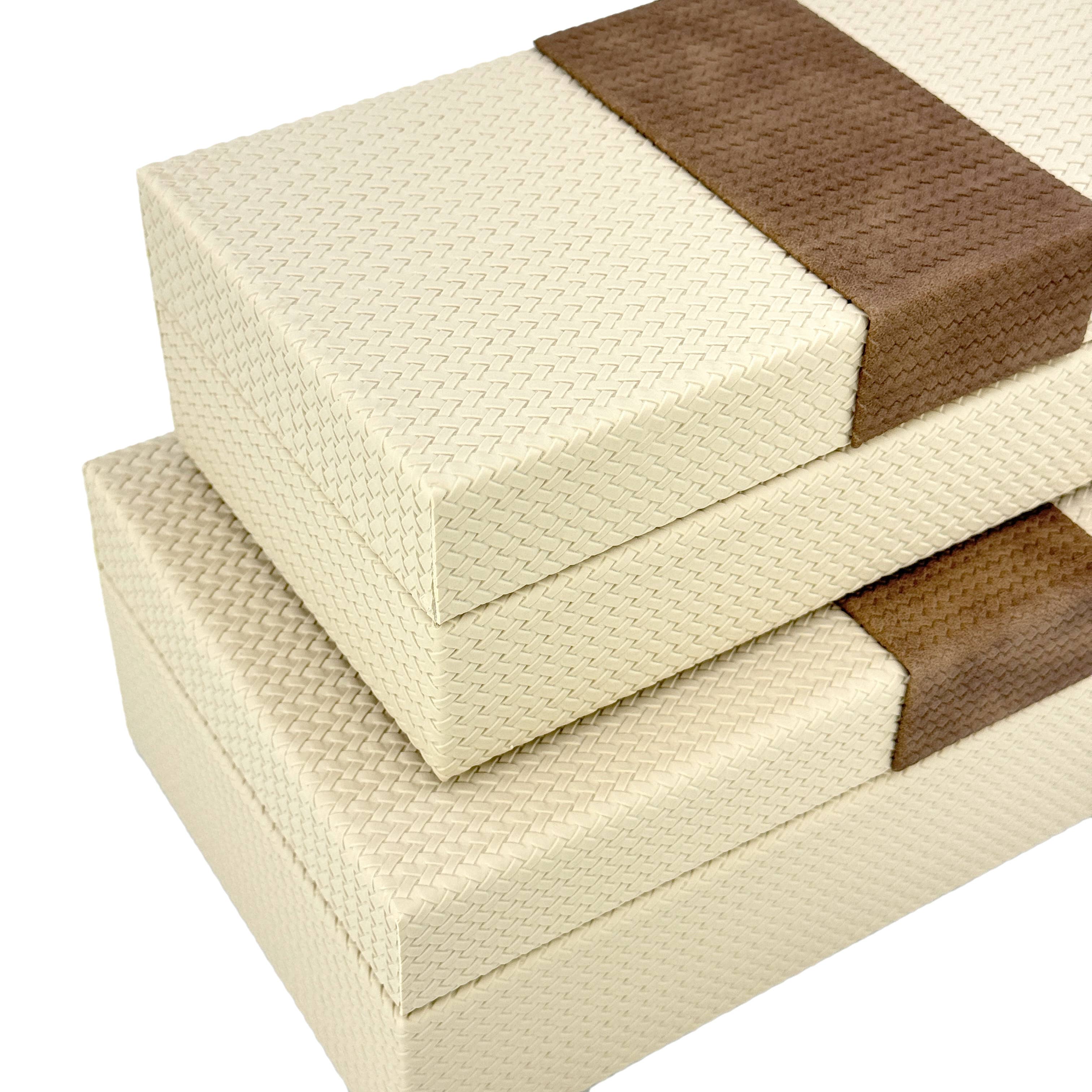 Vegan Leather Neutral Decorative Box