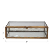 Brass & Glass Display Box w/ Scalloped Edges - Large