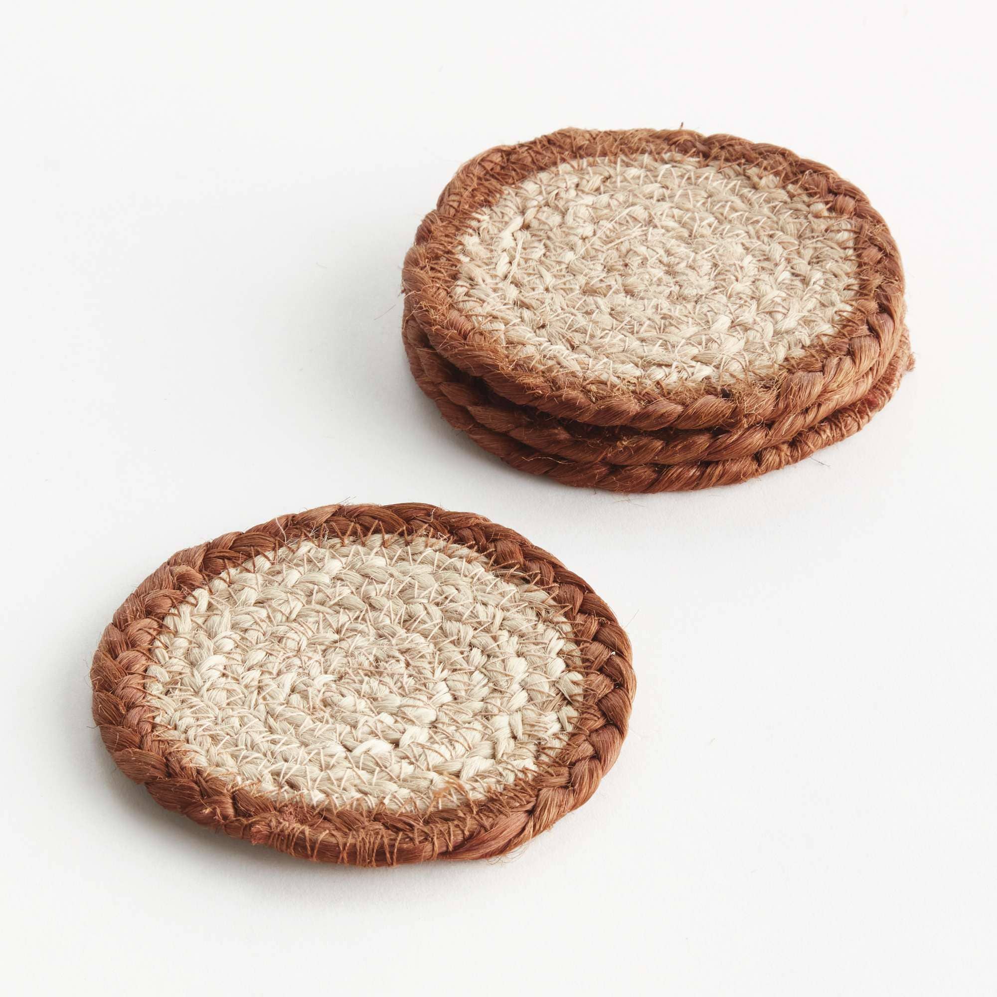 Jute Coasters, Set of 4 - Natural