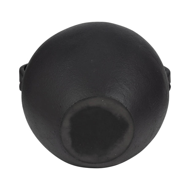 Black Terra Cotta Amphora Organic Vase