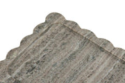 Scalloped Marble Tray with Natural Gray Finish