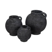 Black Bulbous Jug with Handle