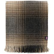 Highland Tweeds Shetland Lambswool Ombre Throw (Natural)