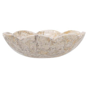 Cream Marble Bowl Scalloped Design