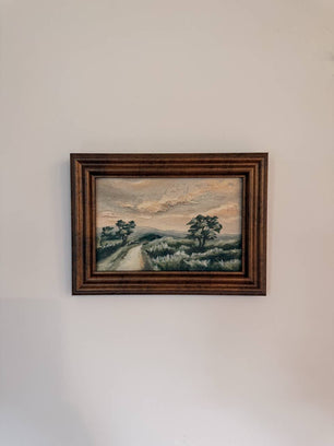 Antique Style Framed Art Print - Landscape- 