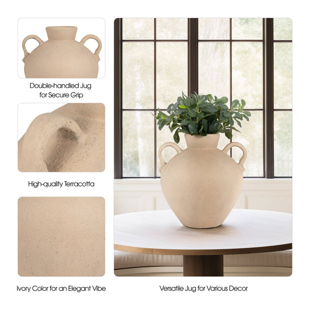 Ivory Ceramic Jug Vase