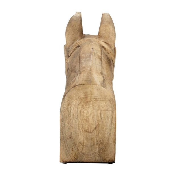 Wooden Horse Head Statue