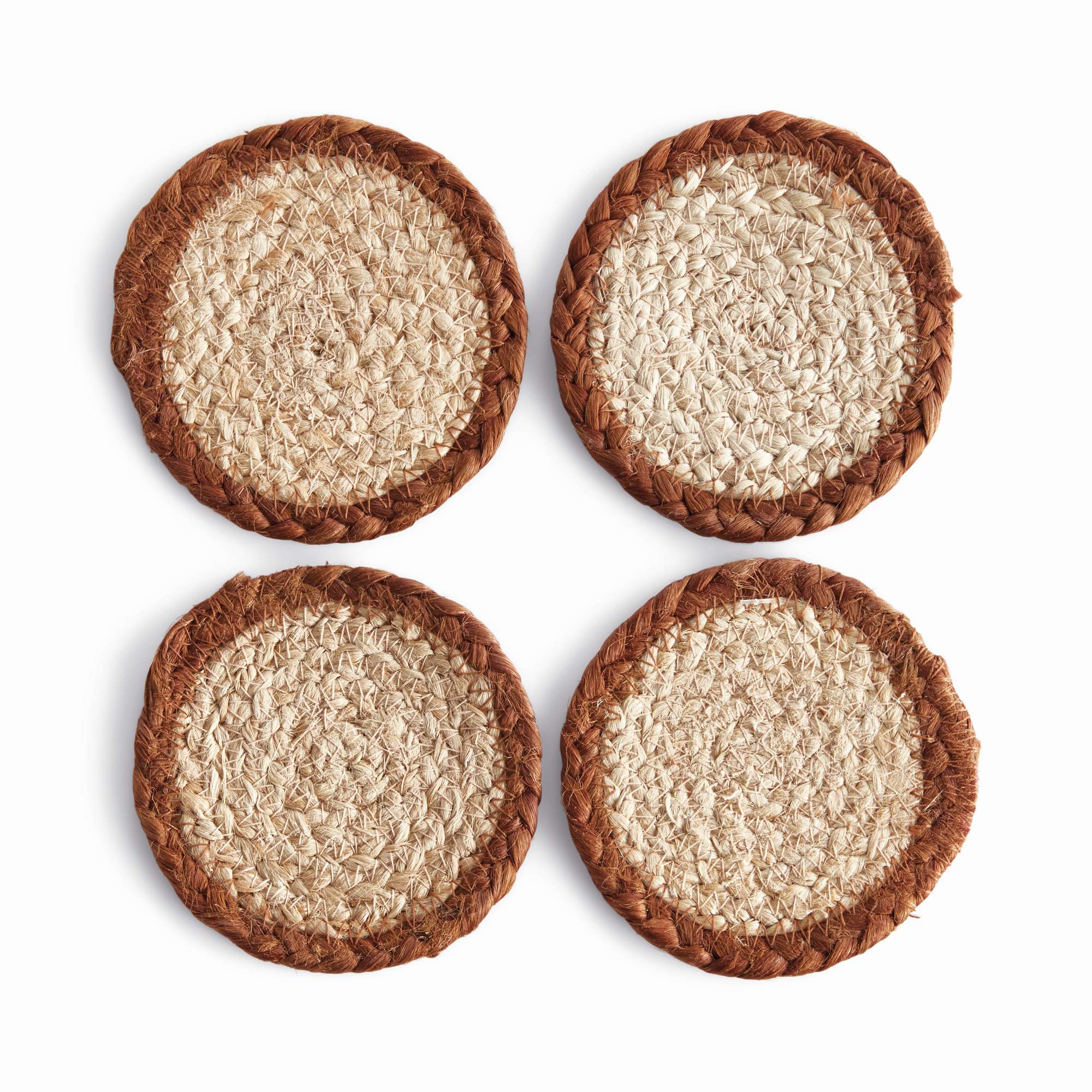 Jute Coasters, Set of 4 - Natural