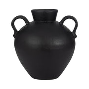 Black Terra Cotta Amphora Organic Vase