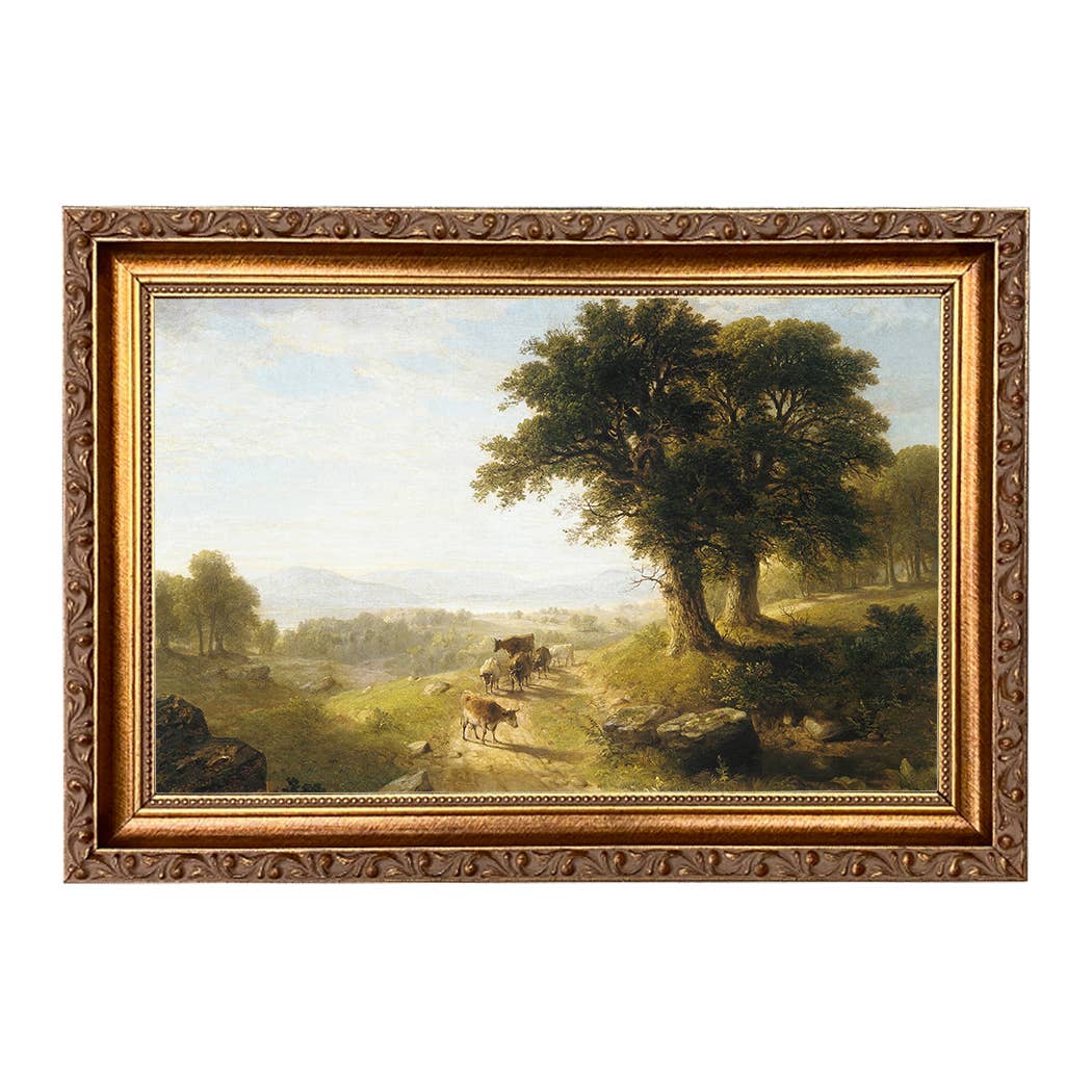 River Scene by Asher Durand Painting Print on Canvas