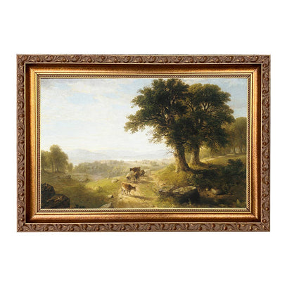 River Scene by Asher Durand Painting Print on Canvas