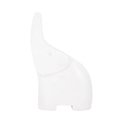 White Marble Elephant Figurine