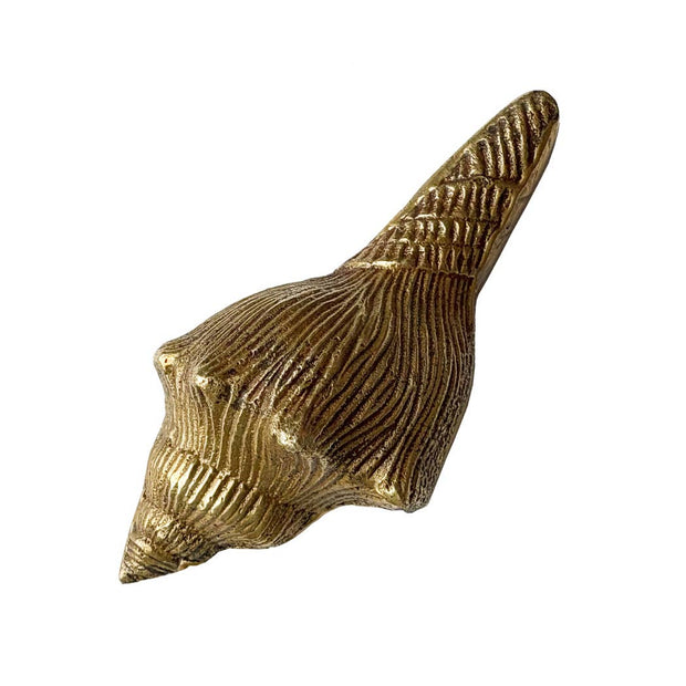 4" Antiqued Brass Conch Shell Paper Weight