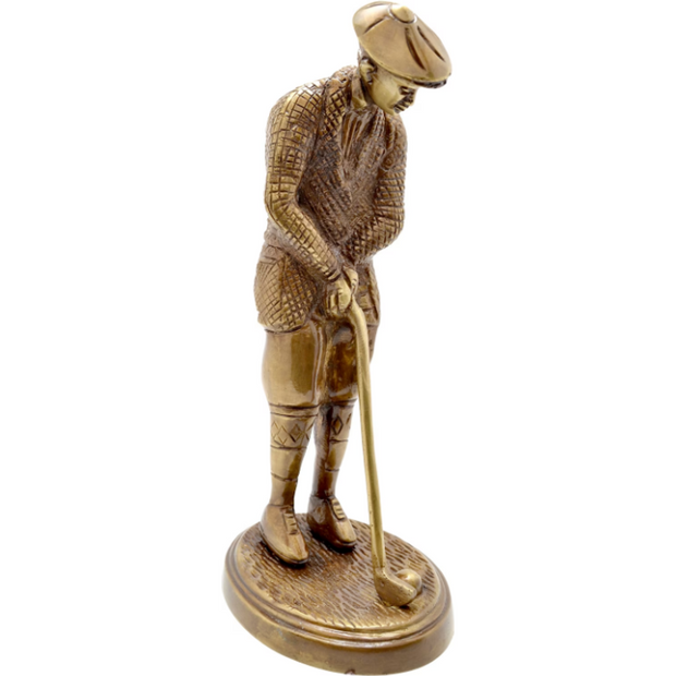 Brass Golfer Figurine Showpiece