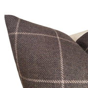 18" x 18" Bancroft Wool Plaid in Sable Pillow