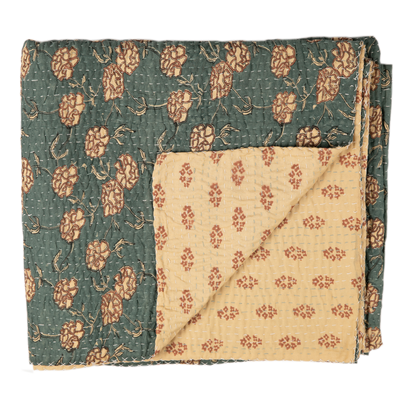 Marigold Teal Natural Throw - 86