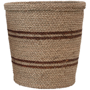 Hand-Woven Seagrass Baskets with Stripes