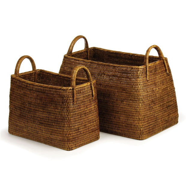 Burma Rattan Narrow Magazine Basket