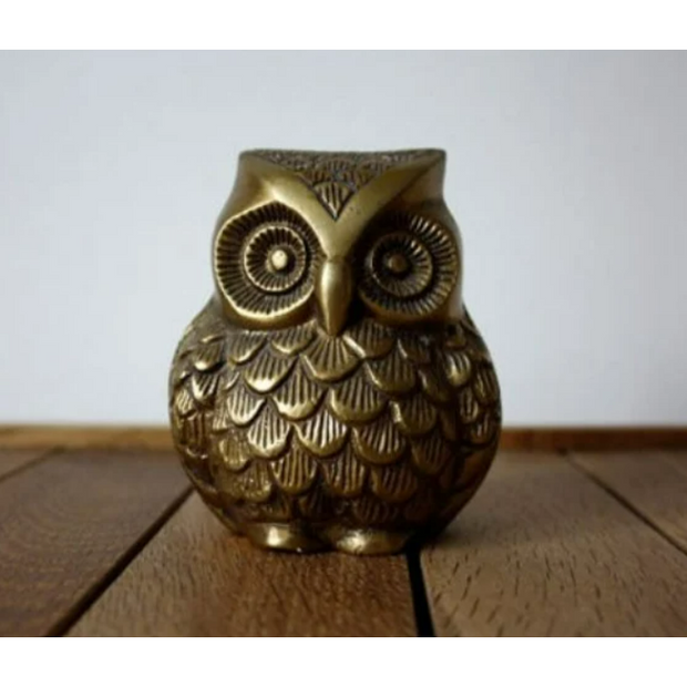 Vintage Brass Owl