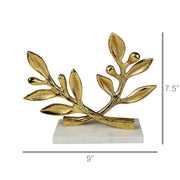 Leaf on Marble Base