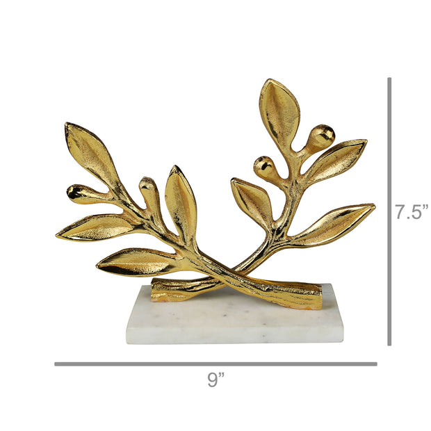 Leaf on Marble Base