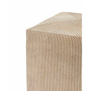 Small Pinstriped Ottoman