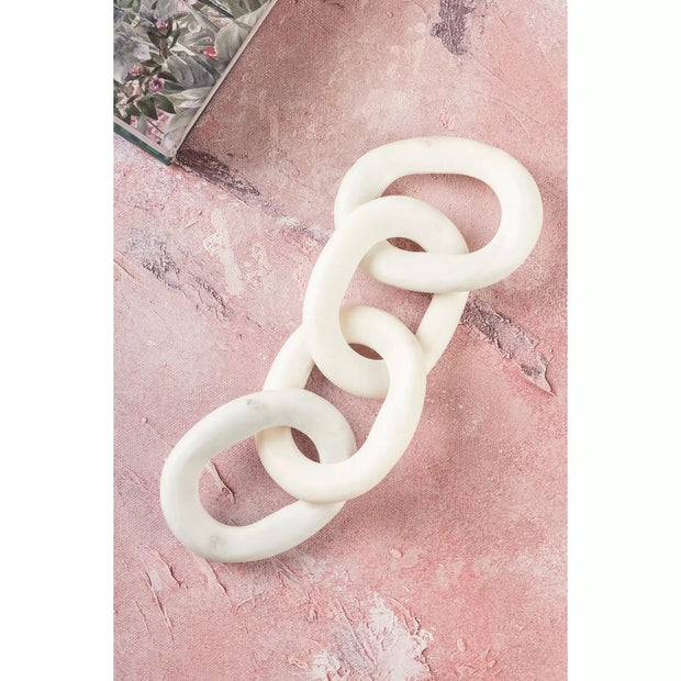 San Bruno White Marble Chain Links