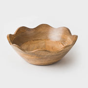 Scalloped Wooden Bowl - Small