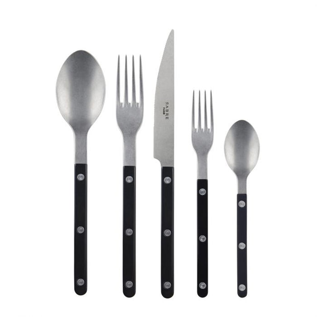 5 pieces set Bistrot vintage solid, Black
