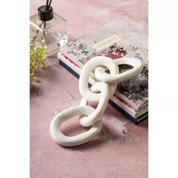 San Bruno White Marble Chain Links