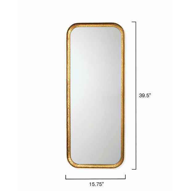 Capital Rectangle Mirror Gold Leaf