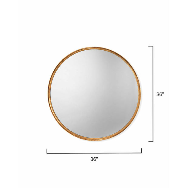 Refined Round Mirror Gold Leaf
