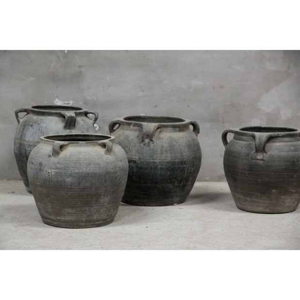 ASSORTED ANTIQUE TERRACOTTA URNS