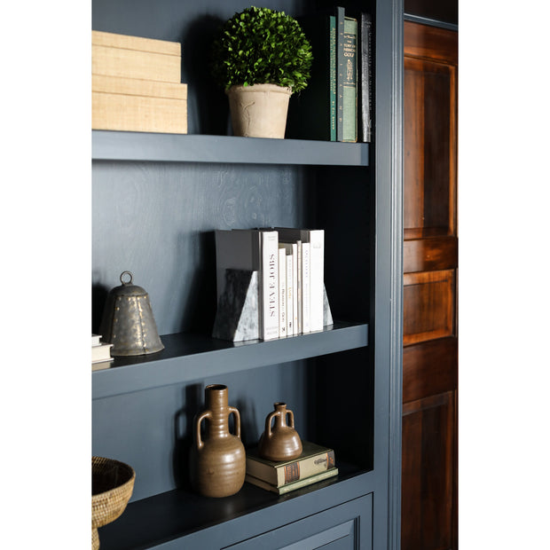 Grey Marble Wedge Bookends