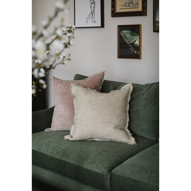 Gehry Velvet/Linen Stone Pillow - 22" Square