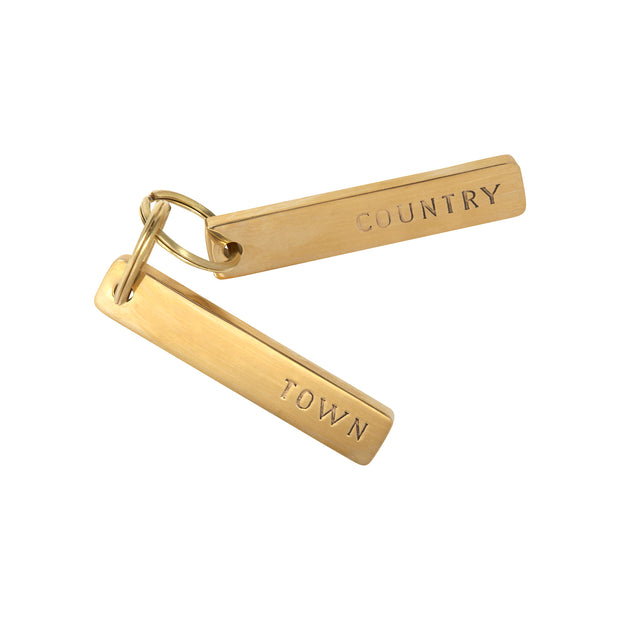 Brass Town/Country Key Chain Pair