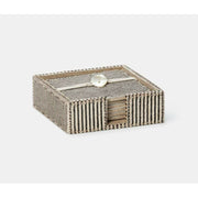 Bandar Brown Candy Striped Coasters