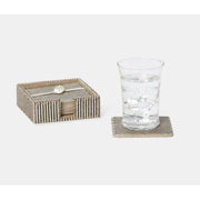 Bandar Brown Candy Striped Coasters