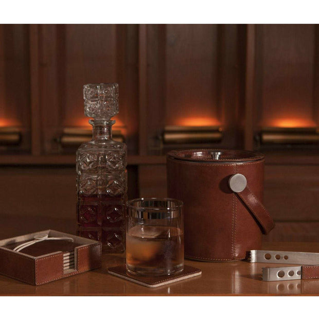 S/6 - Bristol Tobacco Leather Coasters