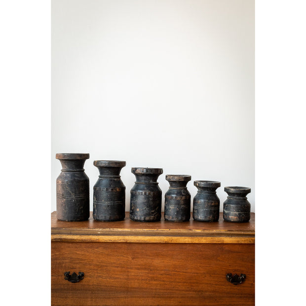 Antonina Wood Carved Candle Holder