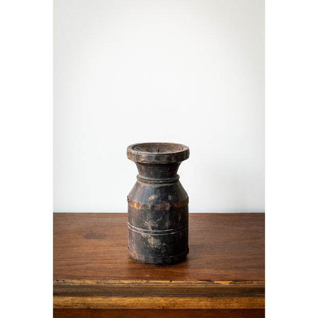 Antonina Wood Carved Candle Holder