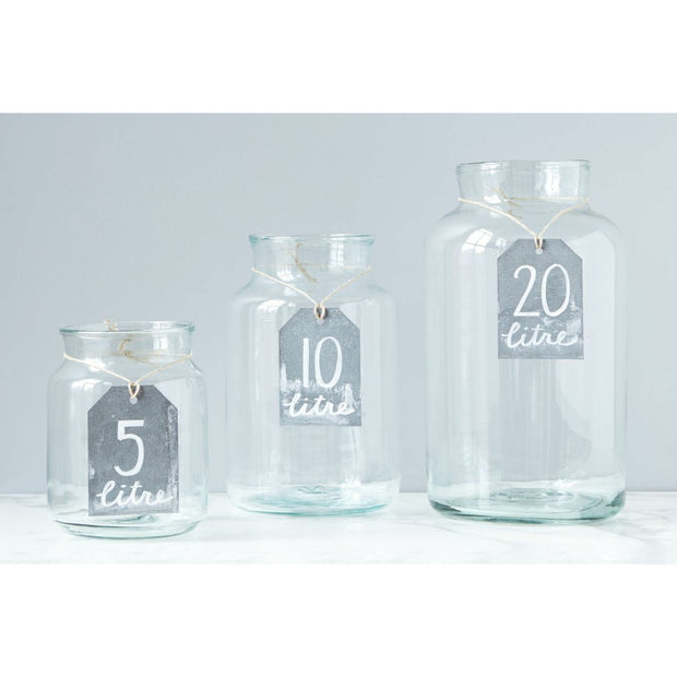Clear Mason Jar, 10L