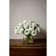 Ranunculus Bouquet in Glass - Cream